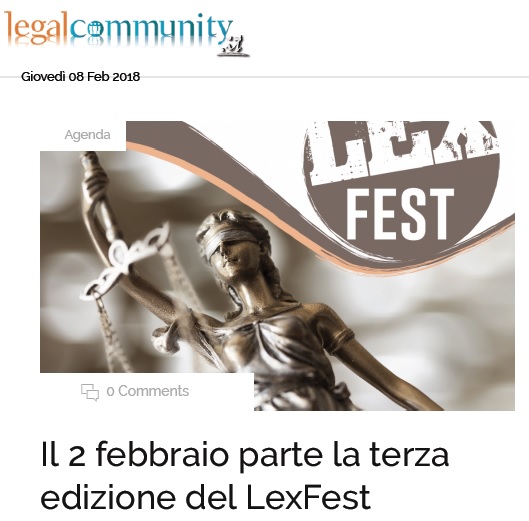 LexFest – Terza edizione (2-4 febbraio 2018)