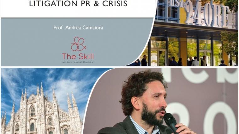 14 settembre 2018: Andrea Camaiora su Litigation pr & Crisis Comunication alla Business School del Sole 24 Ore