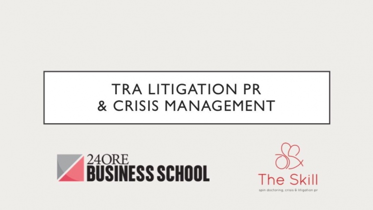 20 settembre 2018: Laboratorio di Litigation pr, Camaiora e Antonucci alla Business School del Sole 24 Ore