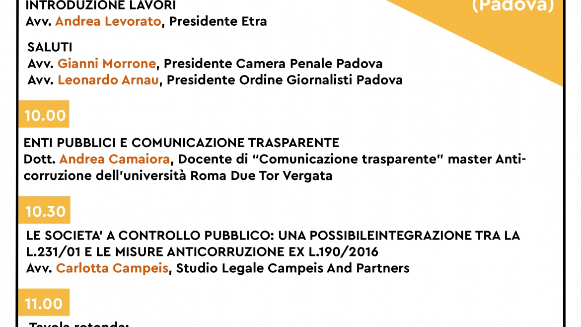 2 luglio 2019: “Responsabilità penale nelle società pubbliche” con Camaiora, Campeis e Nordio