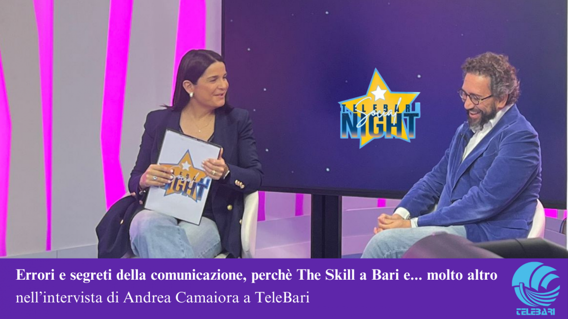Andrea Camaiora ospite a Social Night su TeleBari