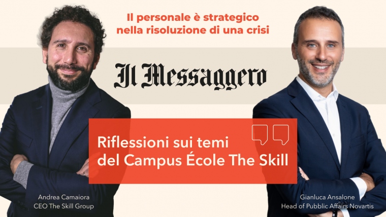 Il personale è strategico nella risoluzione di una crisi: riflessioni sui temi del Campus École The Skill